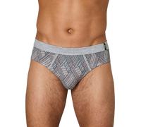 Slip WÄSCHEPUR, Herren, Gr. 9, 3 Stk., grau, meliert, sortiert, 60% Baumwolle, 40% Polyester, Unterhosen Slip (48935108-9) grau, meliert, sortiert