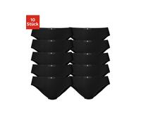 Slip H.I.S, Damen, Gr. 38, schwarz, Jersey, Obermaterial: 95% Baumwolle, 5% Elasthan, unifarben, körpernah, Unterhosen Slip, aus elastischer Baumwoll-Qualität, Topseller (392149-38) schwarz