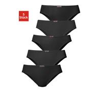 H.I.S Jeans Damen Slip 235810 95% Baumwolle/5% Elasthan – 5er Pack Schwarz Gr. 40