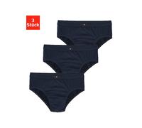 Slip H.I.S, Herren, Gr. XS, 3 Stk., blau (marine), Jersey, Obermaterial: 95% Baumwolle, 5% Elasthan, unifarben, körpernah, Unterhosen Slip, ohne Seitennaht (85287269-XS) marine