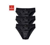 Slip H.I.S, Herren, Gr. XXL, 3 Stk., schwarz, Jersey, Obermaterial: 95% Baumwolle, 5% Elasthan, unifarben, körpernah, Unterhosen Slip, mit H.I.S Logo vorn (755296-XXL) schwarz