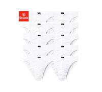 Slip H.I.S "Männer Unterhose", Herren, Gr. 8 (XXL), 10 Stk., weiß, Jersey, Obermaterial: 95% Baumwolle, 5% Elasthan, unifarben, körpernah, Unterhosen Slip, in Unifarben, Topseller (378895-8) weiß