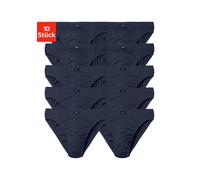 Slip H.I.S "Männer Unterhose", Herren, Gr. 5M, 10 Stk., navy, Jersey, Obermaterial: 95% Baumwolle, 5% Elasthan, unifarben, körpernah, Unterhosen Slip, in Unifarben, Topseller (81891214-5) navy