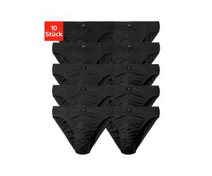 Slip H.I.S "Männer Unterhose", Herren, Gr. 5M, 10 Stk., schwarz, Jersey, Obermaterial: 95% Baumwolle, 5% Elasthan, unifarben, körpernah, Unterhosen Slip, in Unifarben, Topseller (378798-5) schwarz