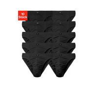 H.I.S Herren Basic Slips (10 Stück) schwarz, Größe 7, 3309299 Schwarz L