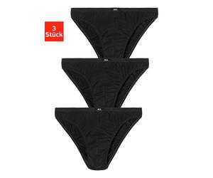 Slip H.I.S "Minislip", Herren, Gr. 3XL, 3 Stk., schwarz, Jersey, Obermaterial: 95% Baumwolle, 5% Elasthan, unifarben, körpernah, Unterhosen Slip, aus weichem Baumwoll-Stretch (754983-XXXL) schwarz