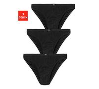 Slip H.I.S "Minislip", Herren, Gr. L, 3 Stk., schwarz, Jersey, Obermaterial: 95% Baumwolle, 5% Elasthan, unifarben, körpernah, Unterhosen Slip, aus weichem Baumwoll-Stretch (754983-L) schwarz