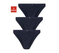 Slip H.I.S "Minislip", Herren, Gr. S, 3 Stk., blau (navy), Jersey, Obermaterial: 95% Baumwolle, 5% Elasthan, unifarben, körpernah, Unterhosen Slip, aus weichem Baumwoll-Stretch (39774140-S) navy