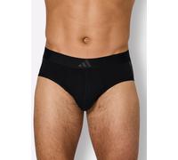 adidas Herren-Slip Low Rise – Active Flex Cotton, 3‑Stripes – 2er Pack Black L