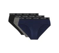 HOM Herren Mini Briefs, Multipack - Boxerline #2, Slips, Unterhose Schwarz/Grau/Blau M 6er Pack (2x3P)