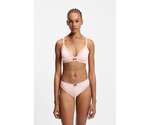 Slip HUGO UNDERWEAR, Damen, Gr. L, light, pastel pink 688, Microfaser, Obermaterial: 79% Polyamid, 21% Elasthan, körpernah, Unterhosen Slip, mit Spitzenbesatz, mittlere Bundhöhe, Microfaserqualität (4