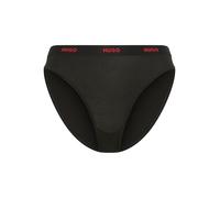 Slip HUGO UNDERWEAR, Damen, Gr. S, schwarz (schwarz 001), Jersey, Obermaterial: 93% Baumwolle, 7% Elasthan, körpernah, Unterhosen Slip, Logobund (50685231-S) schwarz 001