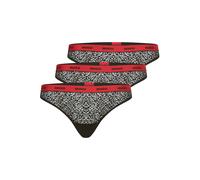 Slip HUGO UNDERWEAR "TRIPLE THONG LACE", Damen, Gr. S, schwarz, Jersey, Obermaterial: 87% Polyamid, 13% Elasthan, körpernah, Unterhosen Slip, mit Struktur (25238754-S) schwarz
