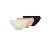 Slip HUGO UNDERWEAR "TRIPLET MICRO", Damen, Gr. XL, 3 Stk., bunt (open miscellaneous 960), Jersey, Obermaterial: 85% Polyamid, 15% Elasthan, körpernah, Unterhosen Slip, mit Spitzenbesatz (88310001-XL)