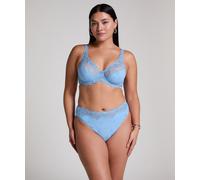 Slip HUNKEMÖLLER "Diva High Knickers", Damen, Gr. S, blau, 73% Polyamid, 14% Elasthan, 13% Polyester, Unterhosen Slip (88570544-S) blau