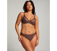 Slip HUNKEMÖLLER "Diva knickers", Damen, Gr. XS, braun, 76% Polyamid, 16% Elasthan, 8% Polyester, Unterhosen Slip (27673554-XS) braun