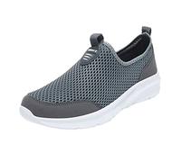 Slip in Schuhe Herren Extra Weit Sportschuhe Herren Fitnessstudio Turnschuhe Rutschfest Slipper Walkingschuhe Mesh Atmungsaktive Laufschuhe Flache Sohle Freizeitschuhe Dämpfung Outdoorschuhe