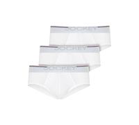 Slip JOCKEY "Cotton Stretch", Herren, Gr. M, weiß, Single Jersey, Obermaterial: 95% Baumwolle, 5% Elasthan, Unterhosen Slip, eng anliegend, elastisch (50098769-M) weiß