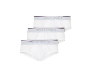 Slip JOCKEY "Cotton Stretch", Herren, Gr. M, weiß, Single Jersey, Obermaterial: 95% Baumwolle, 5% Elasthan, Unterhosen Slip, eng anliegend, elastisch (50098769-M) weiß