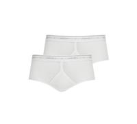 Slip JOCKEY "Slip Classic Cotton Rib Y-Front Brief 2P 2er Pack", Herren, Gr. L, weiß, Obermaterial: 100% Baumwolle CO., Unterhosen Slip (59910440-L) weiß