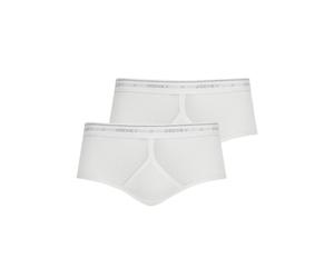 Slip JOCKEY "Slip Classic Cotton Rib Y-Front Brief 2P 2er Pack", Herren, Gr. XL, weiß, Obermaterial: 100% Baumwolle CO., Unterhosen Slip (59910440-XL) weiß