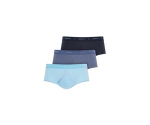 Slip JOCKEY "Slip Classic Cotton Rib Y-Front Brief 3er Pack", Herren, Gr. S, bunt (blau), Obermaterial: 100% Baumwolle CO., Unterhosen Slip (67244401-S) blau