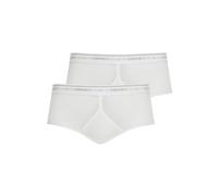 Slip JOCKEY "Slip Classic Cotton Rib Y-Front Sport Brief 2P 2er Pack", Herren, Gr. S, weiß, Obermaterial: 100% Baumwolle CO., Unterhosen Slip (45908618-S) weiß