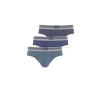 Slip JOCKEY "Slip Cotton Stretch Brief 3P 3er Pack", Herren, Gr. XXL, blau, Obermaterial: 95% Baumwolle CO. 5% Elasthan EL., Unterhosen Slip (47473724-XXL) blau