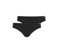 Slip JOCKEY "Slip Modern Stretch Brief 2er Pack", Herren, Gr. S, schwarz, Obermaterial: 94% Baumwolle CO. 6% Elasthan EL., Unterhosen Slip (90923550-S) schwarz
