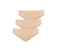 Slip JOCKEY "Slip Seamfree Bikini Slips 3P 3er Pack", Damen, Gr. XL, beige, Obermaterial: 93% Polyamid PA. 7% Elasthan EL., Unterhosen Slip (78140100-XL) beige
