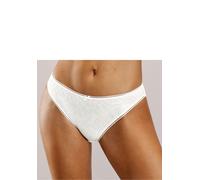 Slip LASCANA "Chiara", Damen, Gr. 48/50, Mesh, beige (cream), Mesh, Obermaterial: 85% Polyamid, 15% Elasthan, figurbetont, Unterhosen Slip, mit graphischem Netz-Muster (36420849-48) cream