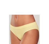Slip LASCANA, Damen, Gr. 32/34, gelb (vanille), Jersey, Obermaterial: 58% Baumwolle, 39% Polyamid, 3% Elasthan, figurbetont, Unterhosen Slip, aus angenehm weicher Baumwolle (27129006-32) vanille