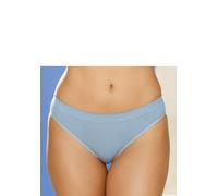 Slip LASCANA, Damen, Gr. 40/42, blau (meerblau), Jersey, Obermaterial: 58% Baumwolle, 39% Polyamid, 3% Elasthan, figurbetont, Unterhosen Slip, aus angenehm weicher Baumwolle (86251732-40) meerblau
