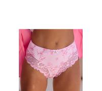 Slip LASCANA "Wanda", Damen, Gr. 48/50, rosa (pink, rose), Obermaterial: 68% Polyamid, 18% Baumwolle, 10% Polyester, 4% Elasthan, Unterhosen Slip, in abdeckender Schnittform und Stickerei Spitze, Tops