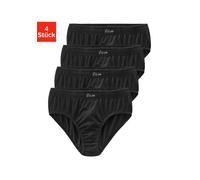 Slip LE JOGGER, Herren, Gr. 6, 4 Stk., schwarz, Jersey, Obermaterial: 100% Baumwolle, unifarben, körpernah, Unterhosen Slip, aus angenehm weicher Baumwoll-Qualität (210888-6) schwarz