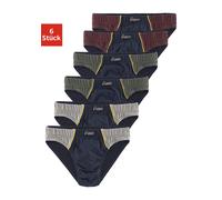 Slip LE JOGGER Gr. 7, 6 St., blau (marine, grau) Herren Unterhosen Slips mit kontrastfarbenen Highlights (534444-7)