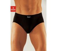 Slip LE JOGGER, Herren, Gr. 7, 8 Stk., schwarz, Jersey, Obermaterial: 100% Baumwolle, unifarben, körpernah, Unterhosen Slip, aus angenehm weicher Baumwoll-Qualität, Topseller (210894-7) schwarz