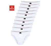 Slip LE JOGGER "Herren Unterhose", Herren, Gr. 7 (XL), 10 Stk., weiß, Jersey, Obermaterial: 100% Baumwolle, unifarben, körpernah, Unterhosen Slip, nur einfarbig oder in bunter Mixpackung (323765-7) we