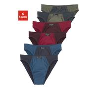 Slip LE JOGGER, Herren, Gr. 8, 6 Stk., bunt, Jersey, Obermaterial: 100% Baumwolle, unifarben, körpernah, Unterhosen Slip, schöner Basic in schönen Farbkombinationen, Topseller (711555-8) bunt