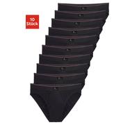 Slip LE JOGGER "Herren Unterhose", Herren, Gr. 9 (XXXL), 10 Stk., schwarz, Jersey, Obermaterial: 100% Baumwolle, unifarben, körpernah, Unterhosen Slip, nur einfarbig oder in bunter Mixpackung, Topsell