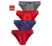 LE JOGGER Herren Minislips (4er Pack) blau / grau / rot, Größe 4, 660332 Blau / Grau / Rot S