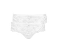 Slip LISCA "2er Pack Damen Slip Evelyn", Damen, Gr. 42, weiß, Spitze, Obermaterial: 82% Polyamid PA. 18% Elasthan EL., Unterhosen Slip (74605307-42) weiß