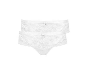 Slip LISCA "2er Pack Damen Slip Evelyn", Damen, Gr. 44, weiß, Spitze, Obermaterial: 82% Polyamid PA. 18% Elasthan EL., Unterhosen Slip (74605307-44) weiß