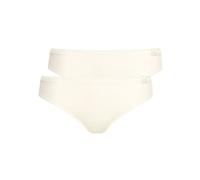 Slip LISCA "2er Pack Damen Slip Ines", Damen, Gr. 42, beige (cream), Spitze, Obermaterial: 95% Baumwolle CO. 5% Elasthan EL., Unterhosen Slip (24614244-42) cream