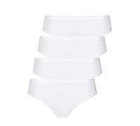 Slip LISCA "4er Pack Damen Slip Kaia", Damen, Gr. S, weiß, Obermaterial: 90% Baumwolle CO. 10% Elasthan EL., Unterhosen Slip (29951126-S) weiß