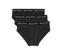 Slip MARC O'POLO "Essentials", Herren, Gr. M, schwarz (990schwarz), Obermaterial: 95% Baumwolle, 5% Elasthan, kontrastfarbene Details, körpernah, Unterhosen Slip, mit verstärkter Frontpartie (34385464