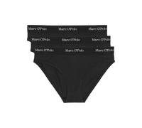 Slip MARC O'POLO "Essentials Woven", Damen, Gr. S, schwarz (990schwarz), Obermaterial: 95% Baumwolle, 5% Elasthan, bedruckt, unifarben, körpernah, Unterhosen Slip, mit dezenter Logodetailierung (60508