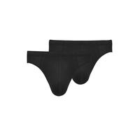 Slip MEY "Casual Cotton", Herren, Gr. 7 (XL), schwarz, Feinripp, Obermaterial: 98% Baumwolle, 2% Elasthan, unifarben, körpernah, Unterhosen Slip, ohne auftragende Seitennähte (27904815-7) schwarz
