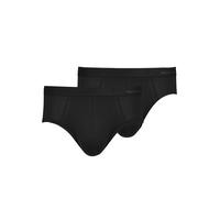 Slip MEY "Casual Cotton", Herren, Gr. 8 (XXL), schwarz, Feinripp, Obermaterial: 98% Baumwolle, 2% Elasthan, unifarben, figurbetont, Unterhosen Slip, ohne auftragende Seitennähte (53095012-8) schwarz