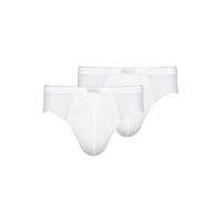 Slip MEY "Dry Cotton", Herren, Gr. 7 (XL), weiß, Single Jersey, Obermaterial: 57% Baumwolle, 38% Polyester, 5% Elasthan, unifarben, körpernah, Unterhosen Slip, Single-Jersey Qualität, schnell trocknen